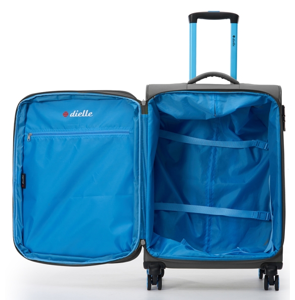 Bαλίτσα Μεσαία υφασμάτινη DIELLE 30/60 67x43x27/30 cm Ανθρακί